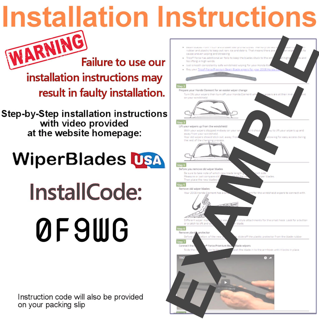 2013 Audi Q5 Wiper Blades Set w/2yr Warranty (Set of 2) Tempest Elite Wipers